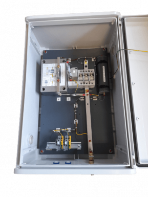 Coffret electrique AEROSOUTERAINE ouvert